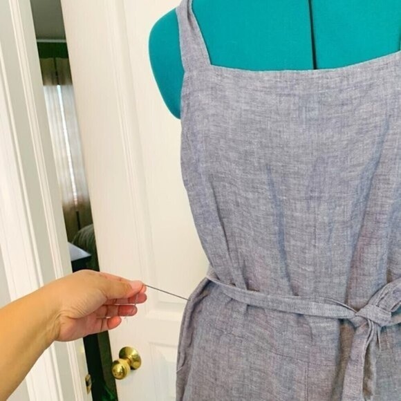 GAP Chambray One Piece Sleeveless Wide Leg Capri Summer Romper Jumpsuit - Picture 8 of 16